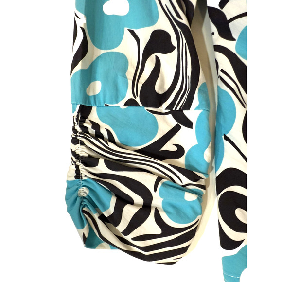 Finley Blouse Womens Small Long Sleeve Button Up Ruched Floral Top Boutque - Picture 4 of 7